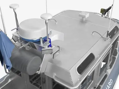  Armed Coast Guard Interceptor Vessel Rigged for Maya 