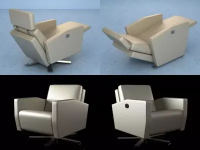 Lenis swivel recliner chair 3D model