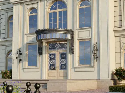 Cooper canopy over the porch 3D model