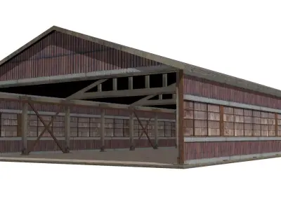 old metal workshop Low-poly 3D model by sobul