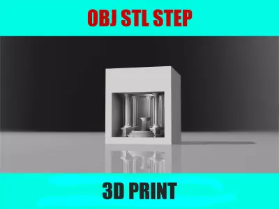 3D Modular Wall Night Light Cube Lamp Design STL STEP OBJ 3D print model