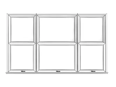 White Window 05 3D model