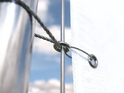 Flag South Korea animated loop 3D model