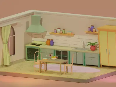 Tiny Kitchen 3D model