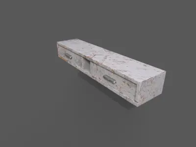 Old Modern Furniture 3D Model Low-poly 3D model