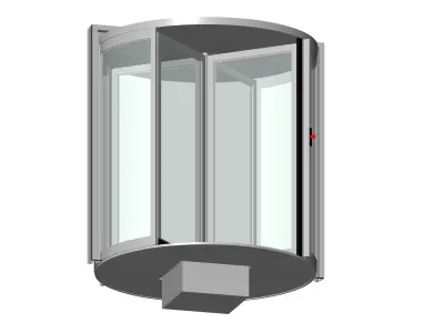 Revolving Door Family Revit 3D model