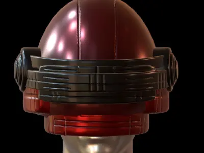 Gas mask helmet 3d model pbr scifi Low-poly  Low-poly 3D model