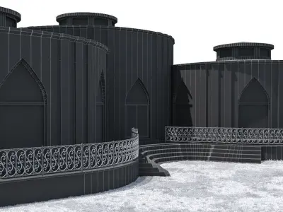 Castle and Land 3D model
