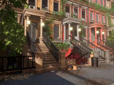 Modular Buildings Vol 1 Low-poly 3D model