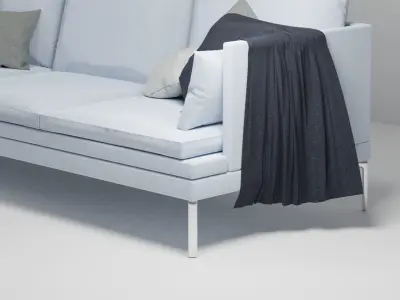 sofa light blue Free 3D model
