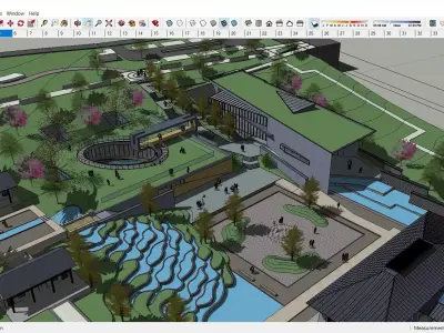 Sketchup Recreational and tourist complex R5 3D model