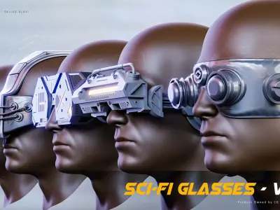 5  SCI-FI GLASSES BASEMESH 3D model