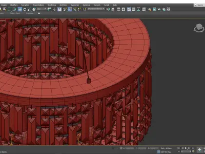 Zahara 8 chrome pendant Low-poly 3D model