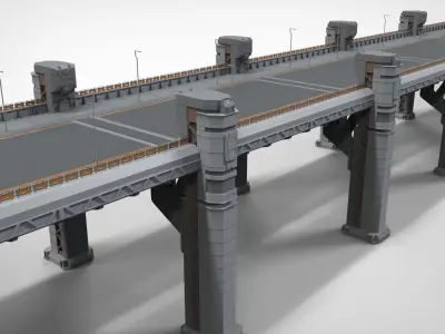 sci-fi bridge 2 3D model