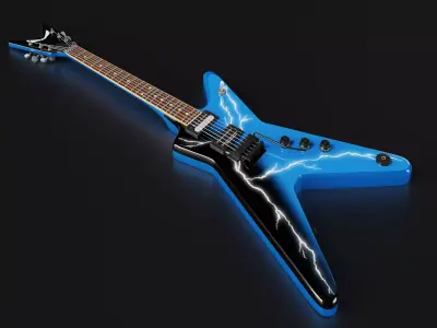 Dean From Hell Cowboys From Hell Electric Guitar 3D model