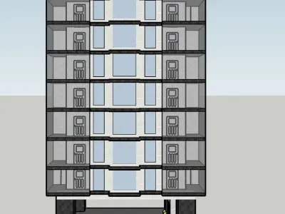 Apartment Building 1 3D model