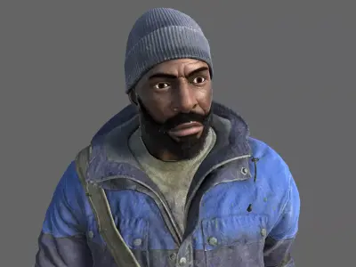 Man Survivor Low-poly 3D model