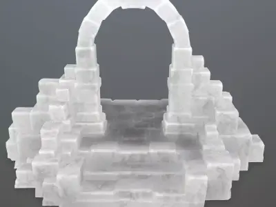 ice temple 1 Low-poly 3D model