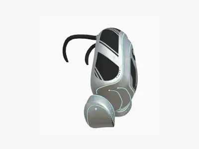 SciFi Backpack H05 Steel Bright - Fashion Character Design Low-poly 3D model