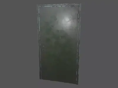 Bunker Steel Secure Door Low-poly 3D model