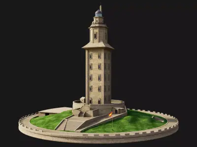Tower of Hercules Spain 3D model