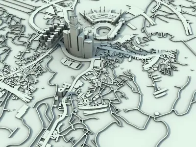 Mecca Downtown Saudi Arabia 3D print model