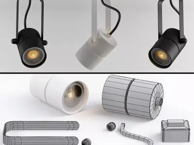 Track Light Fixtures 3D model