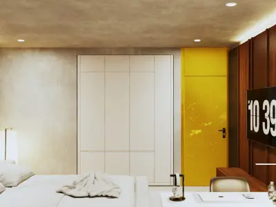 Modern Warm House floor 3 Interior 3D Scenes Low-poly 3D model