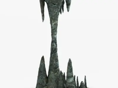 Stalactite column 3D model