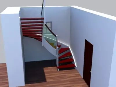 stairs spiral staircase Free 3D model