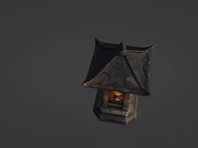 Ancient Temple Lantern 3D model