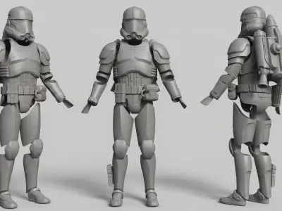 TFU PS2 Jumptrooper One6 Scale Custom STL 3D print model