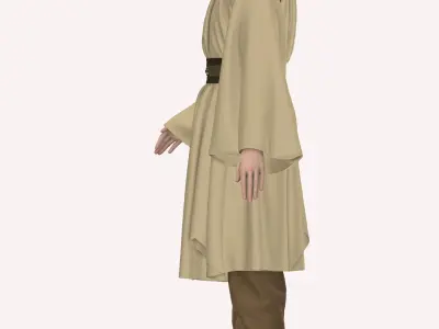 JEDI inspired garment in style3D Atelier 3D model