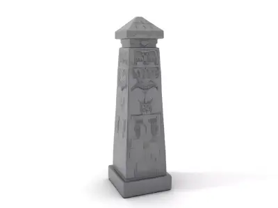Ancient Obelisk Stone model pack Low-poly 3D model