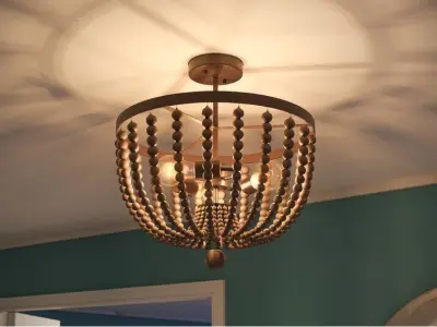 Calabasas  Bowl Semi Flush Mount 3D model