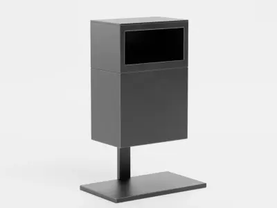 Urban Street Bin - Modern Outdoor Trash Can 3D model
