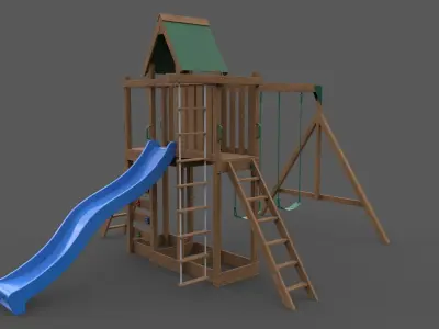 PBR Playground Jungle Gym 07 Low-poly 3D model