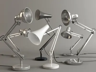 Lamps Set Rigged 3D model