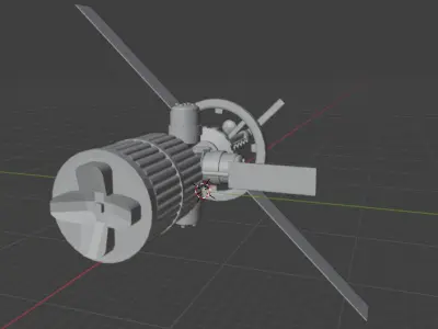 Futuristic  space craft 3d model for games 3D model