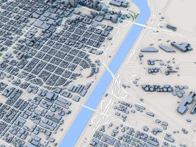 Long Beach City California 3D model