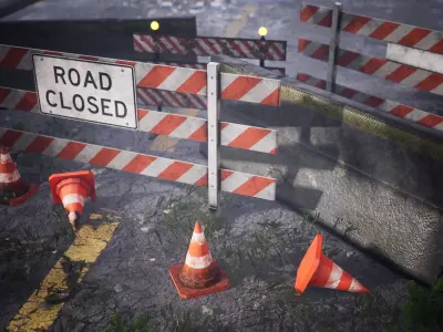 Street Props  49 Assets Low-poly 3D model