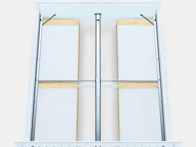 IDANAS Bed frame with drawers Low-poly 3D model