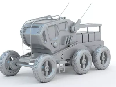 Sci-Fi Truck 3D print model