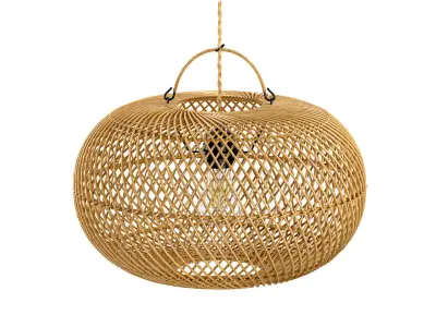 Wholly Pendant Ceiling bamboo lamp Natural 3D model