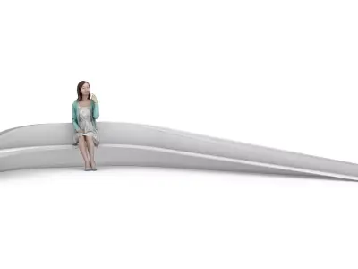 organic bench 3D model