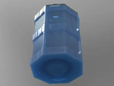 Sci-fi Canister as a storage container 3D model