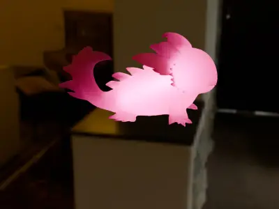 Indirect lighting of Axolotl 3D model