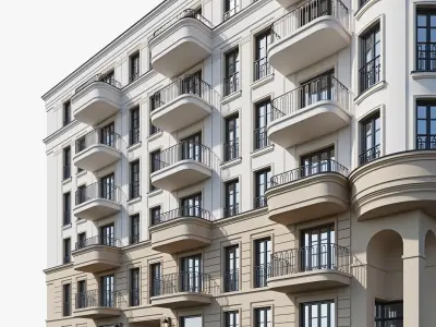 Classic residential building 18 3D model
