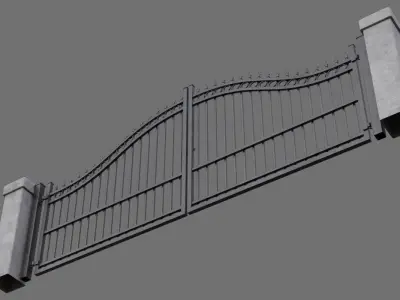 Gate 1A Low-poly 3D model