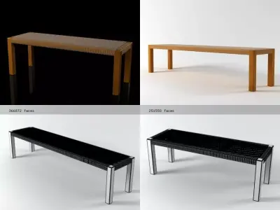 Trama bench 3D model